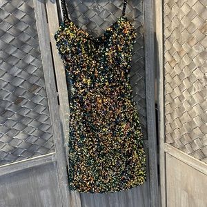 Sequins, short homecoming dress